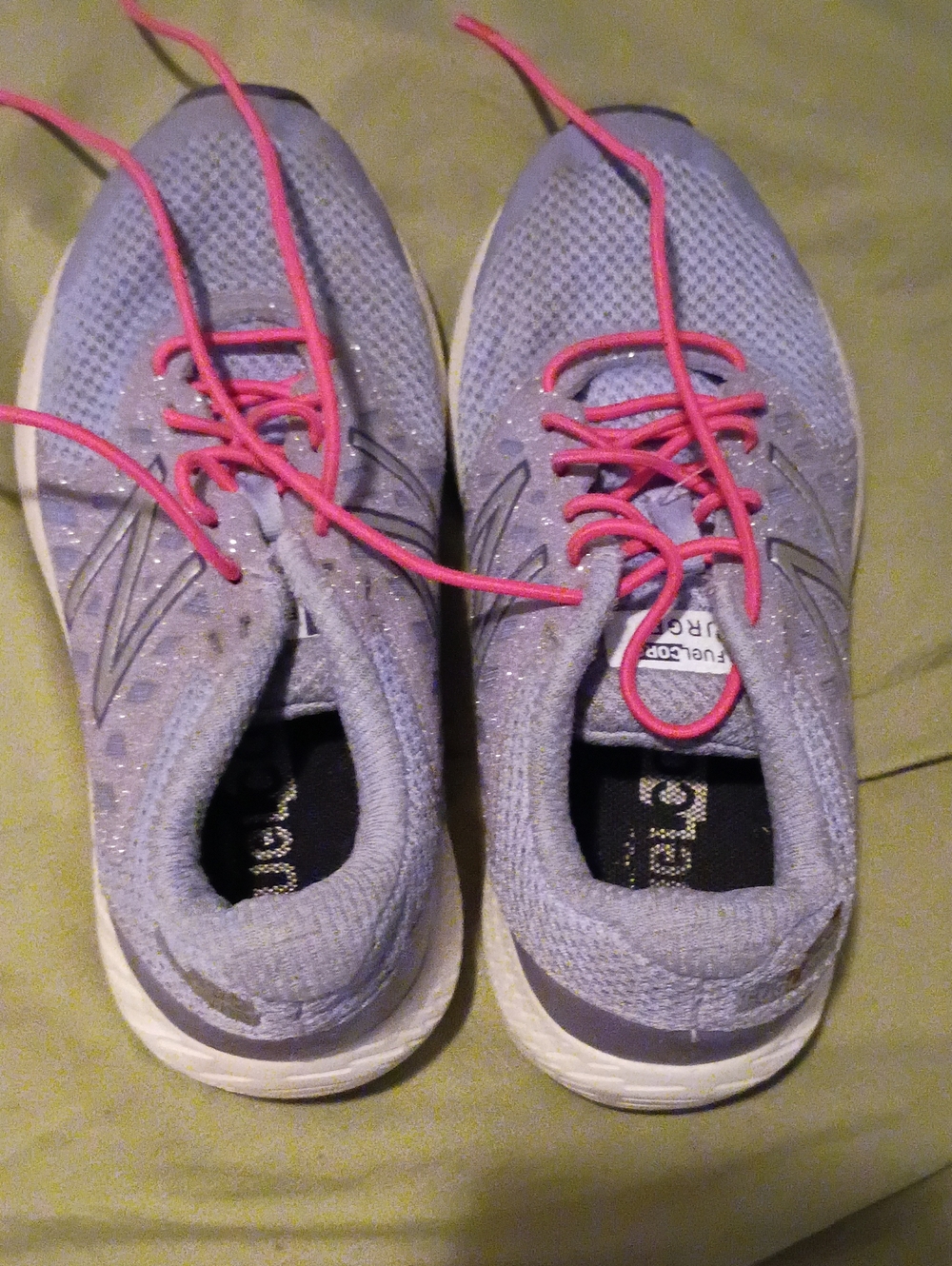 Kids New Balance Fuel Core Urge Purple Sparkle Shoe Size 12